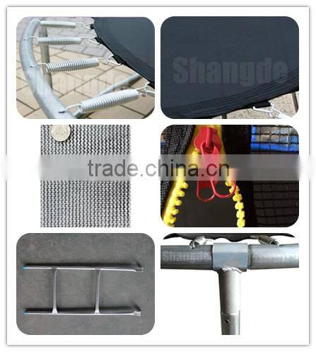 7x10ft square outdoor sport trampoline with ladder