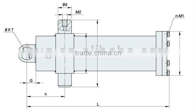 Telescopic hydraulic cylinder and hydraulic power unit for dump trailers