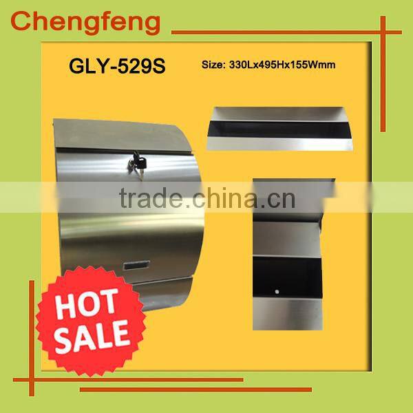 hot sale wall mounted stainless steel mailbox