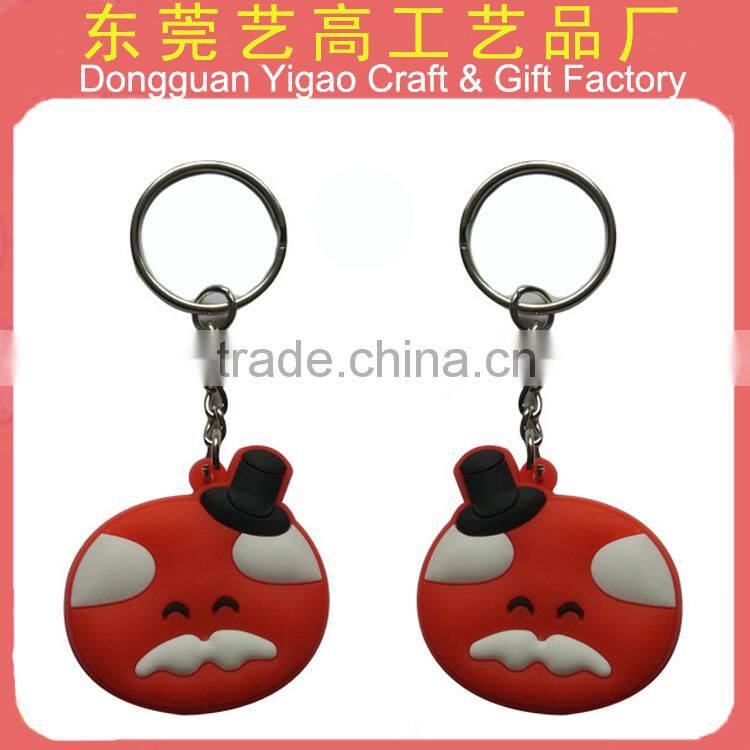 OEM Soft plastic custom keychain design on promotional gifts market