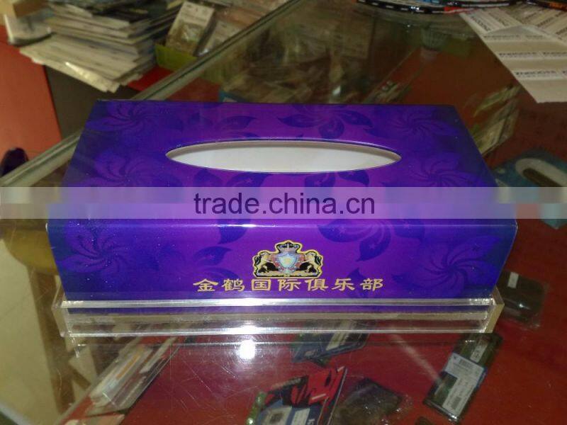 GH-RZ565 hot selling acrylic decorative tissue box cover for shop home