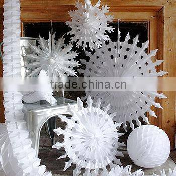Paper fan, tissue snowflake paper honeycomb fan for party wedding decorations