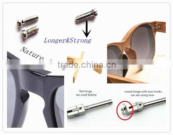 brown bamboo with wood veins in palarized lens free customer logo