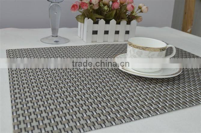 pvc coffee pot mat/woven pvc placemats for restaurants/pvc woven mesh placemats