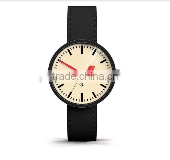 Drummer Watch Ion-plated Steel Leather Bracelet Wristwatch