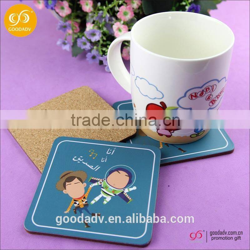 Wedding gift favor personalized MDF cork coaster