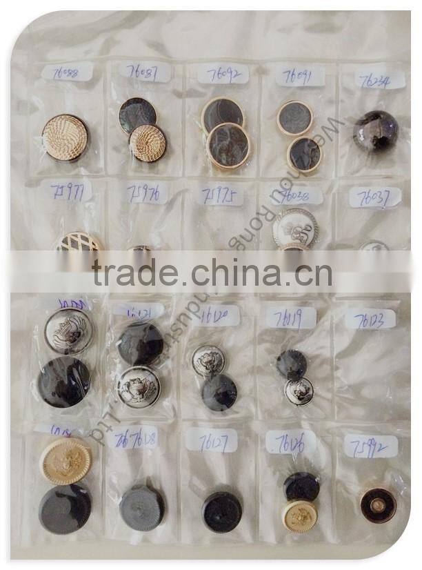 2014 fashion high quality hand sewing metal button for custom uniform
