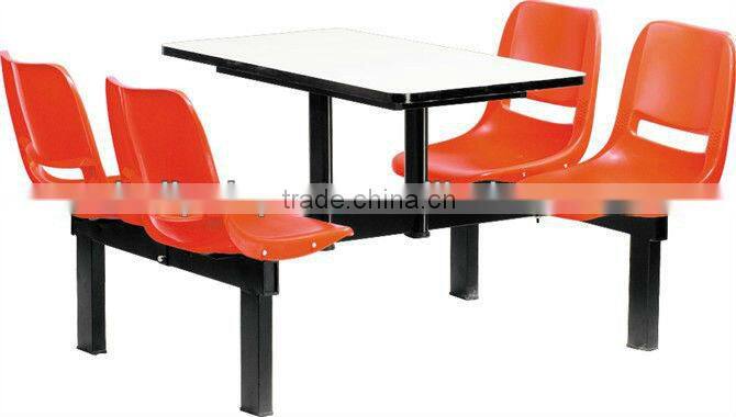 Metal frame dining seats/Plastic dining table