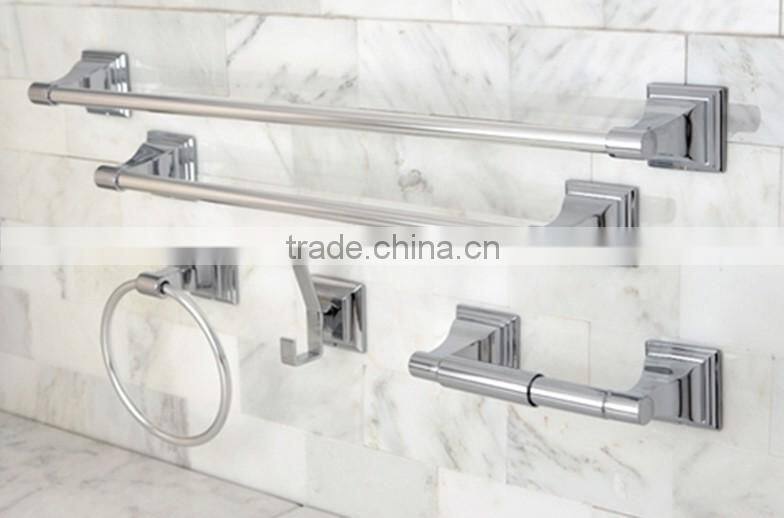 wallmounted square large layered bases 5pcs zinc alloy bathroom accessories set bathroom sanitary accessory