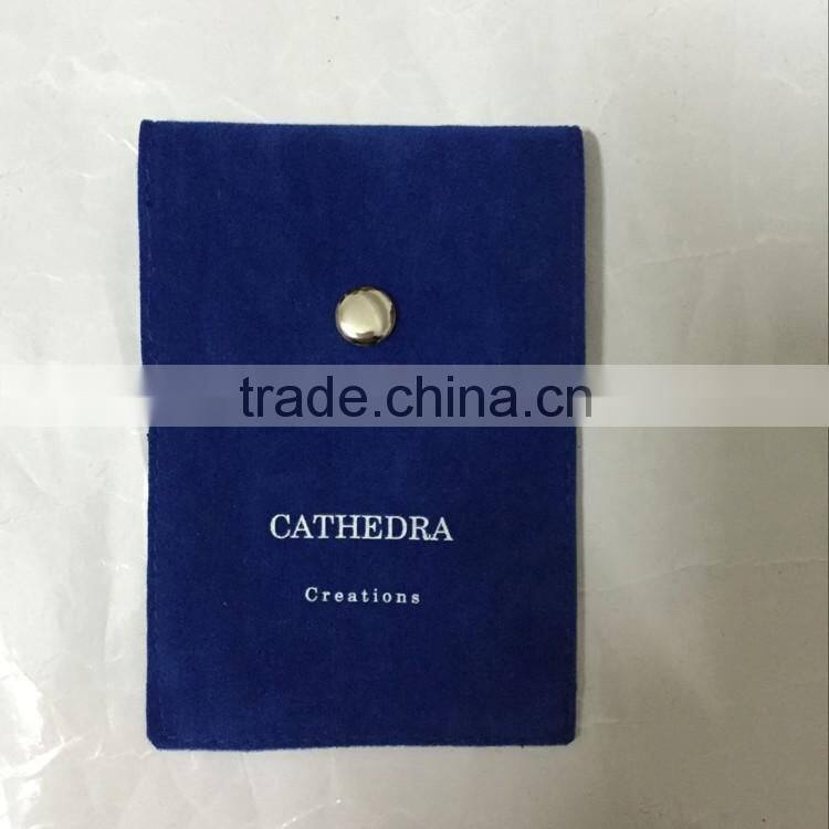 Custom purple Fancy velvet pouch new style golden logo