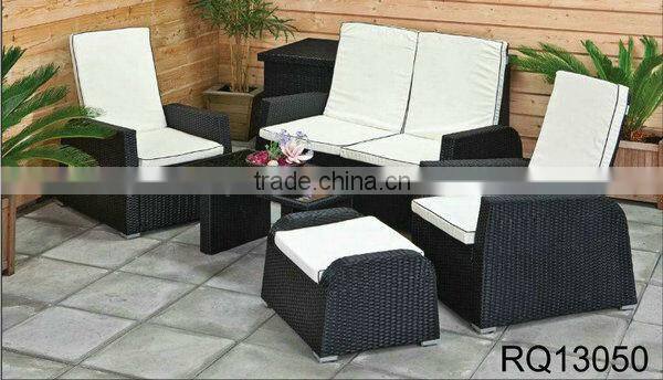 Reclining Garden Chair PE Rattan Chair Sets