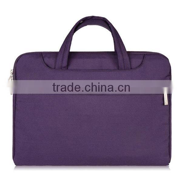 16 inch Purple Multi-functional Polyester Business Laptop Pouch Sleeve Case Bag Carrying Handbag Briefcase Laptop Messenge
