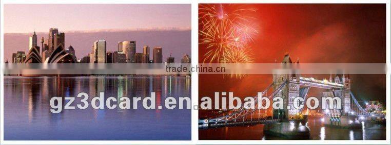 HD PET high quality Lenticular 3D poster of building 3d advertising picture