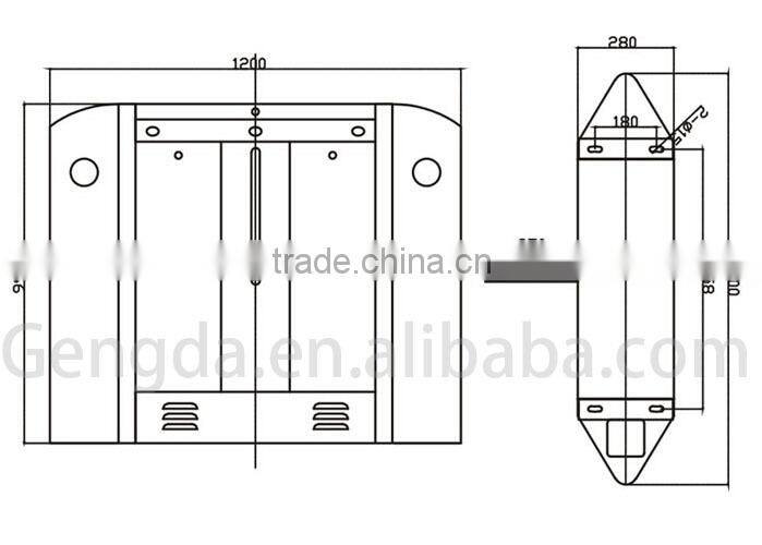 RFID IC reader flap turnstile for Amusement parks