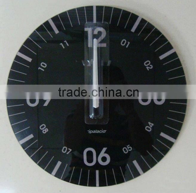 decorative glass wall mounted clock