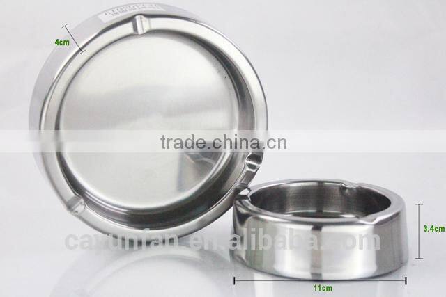 Double-wall Mirror Polished stainless steel cigarette accessory/ashtray/tobacco jar