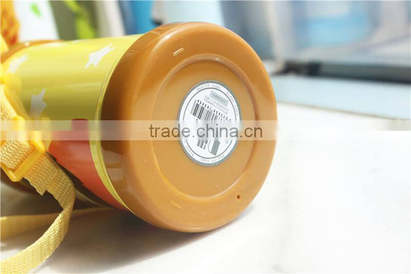 New style cartoon Children Stainless steel Vacuum Flask with plastic cup