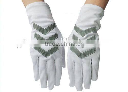 white guard gloves