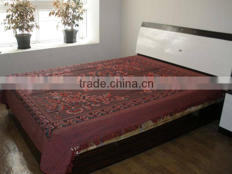 Cheapest nice jacquard Thread blanket bedsheet