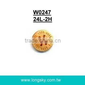 (#W0902) 1.5" 60L large size common design natural wood button