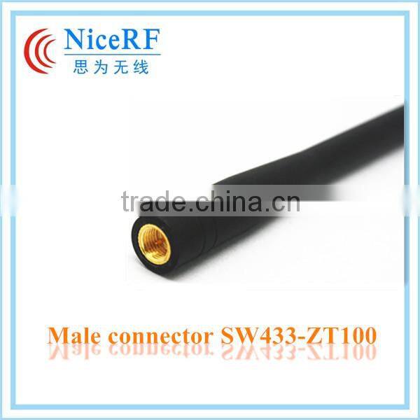 Straight Rubber Antenna SW433-ZT100 for Wireless Transceiver RF Module 433MHz Straight Rod Antenna 433MHz Rubber Antenna 433