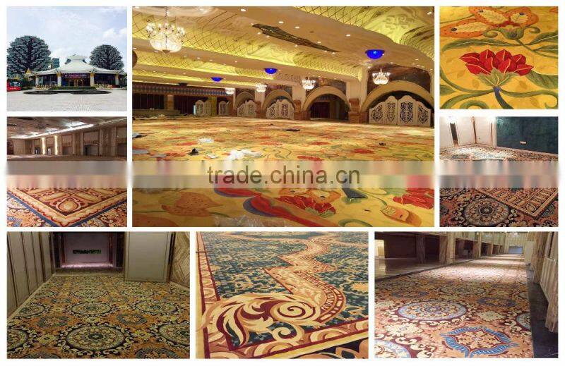 China 80 wool 20 nylon woven axminster carpet luxury hotel carpet CGYH 1517