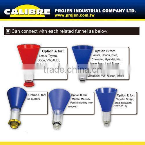 CALIBRE 8pc Coolant refilling funnel set coolant filling funnel set coolant refill tool