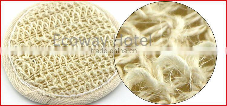 OEM Round Natural Hotel Disposable Hotel Bath Loofah