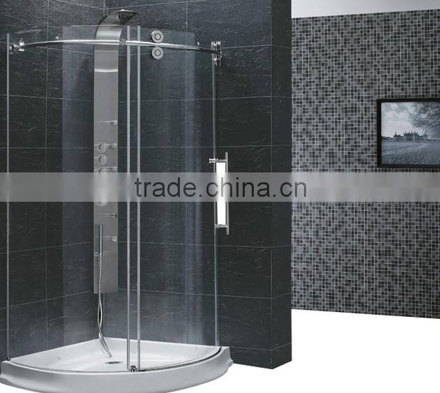 2015 fasion toughened glass shower enclosure