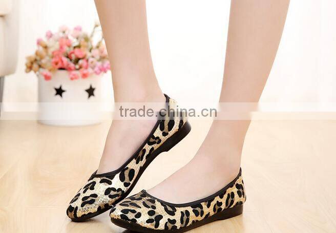women's korean style Sequins slip on flat casual shoes