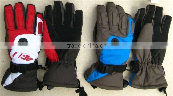 Mens leather sport winter ski glove wih inner glove