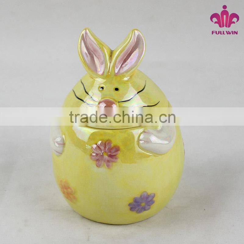 2014 New Easter box Ceramic Rabbit Box