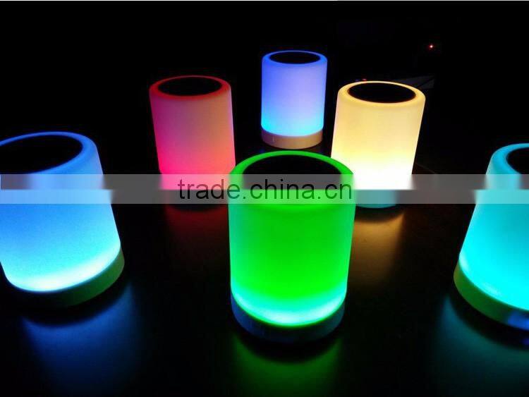 2016 New Style Touch Sensor Portable Wireless Mini LED Bluetooth Speaker for Smartphone PC Tablet Laptop