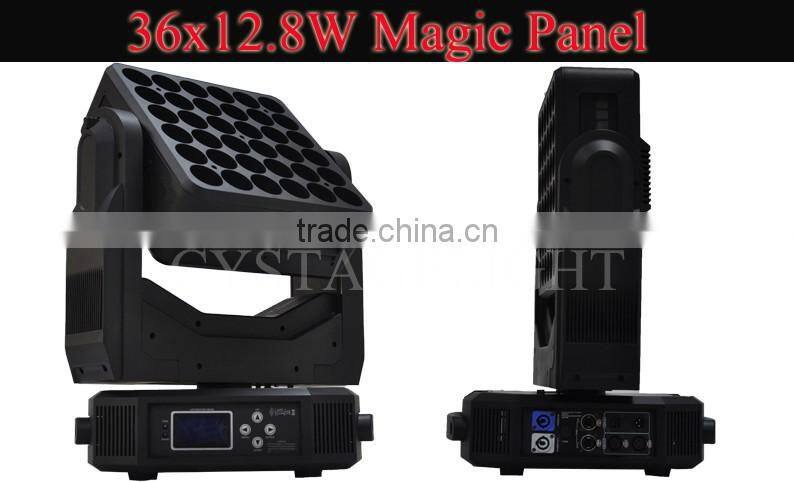 36X12.8W Quad RGBW 4 IN 1 Magic Matrix Pannel Moving Head