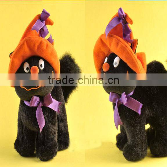 Stuffed toy animal plush cat for Halloween