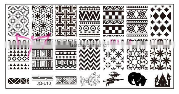 Tree and flower design nail image plate,custom metal nail art stamping plate