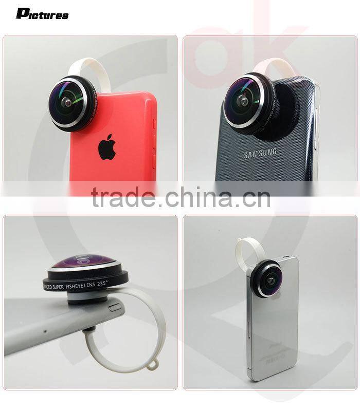 mobile phone accessories 3 in 1 lens kit 180 Degree Fisheye Lens wide Angle lens Micro Lens for samsung iphone 6