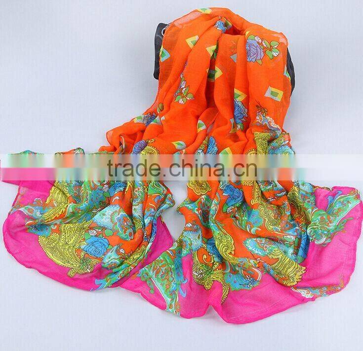 Women Voile Scarf Chiffon Neck Wrap Shawl Stole Scarves Spring