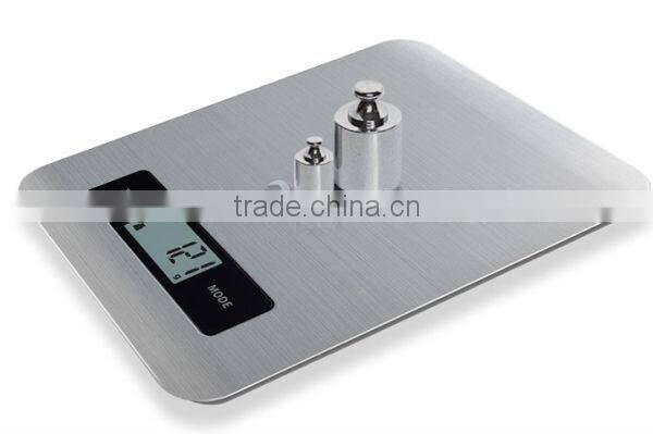5kg Stainless steel digital kitchen food scale with LCD display for kitchen use,food,fruit,vegetable