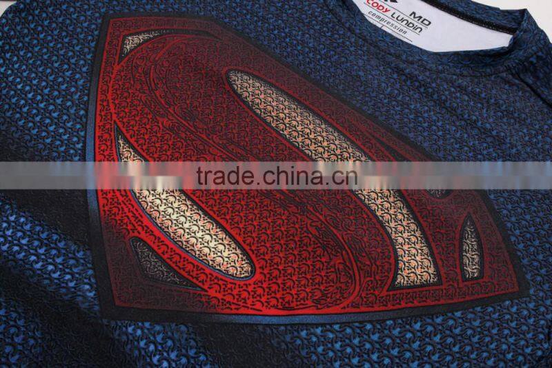 Men Superhero Superman Bat-man Distressed Shield T Shirt Iconic Superman Steel T Shirt