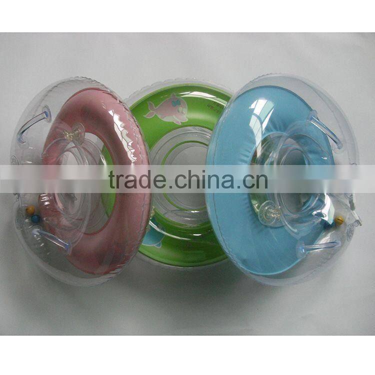 multi-color semitransparent babies swimming neck ring,high quality blue baby neck float