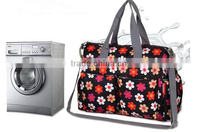 2016 hot Sale Fashion Mummy Changing Pad Canvas bags Canvas Lining Baby Bag Wholsale