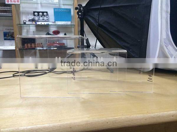 Customized clear acrylic computer keyboard stand, acrylic computer table design