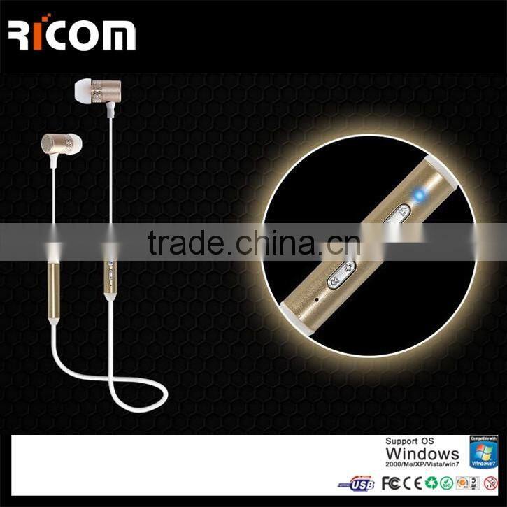 2016 CSR 4.1 Wireless Bluetooth Magnetic Headphone Headset Earbuds Earphone Noise Cancelling for Mobile--BTH-218--Shenzhen Ricom