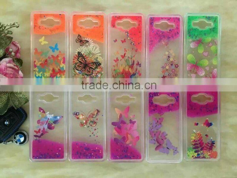 Glitter Quicksand & Stars Hard Liquid Cover Case for Huawei Mate 7