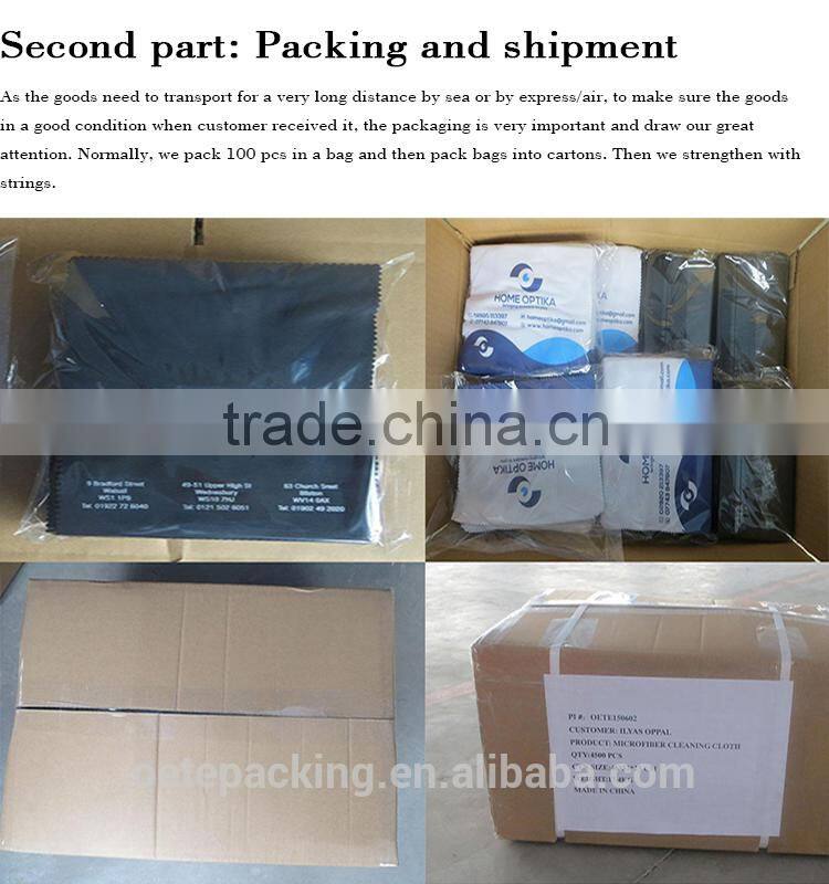Custom logo printed microfiber lens cleaning cloth