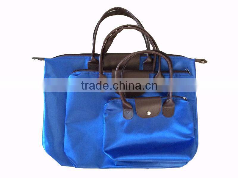 hot sale cheap polyester lady hand bag beach bag with handle manufacturer