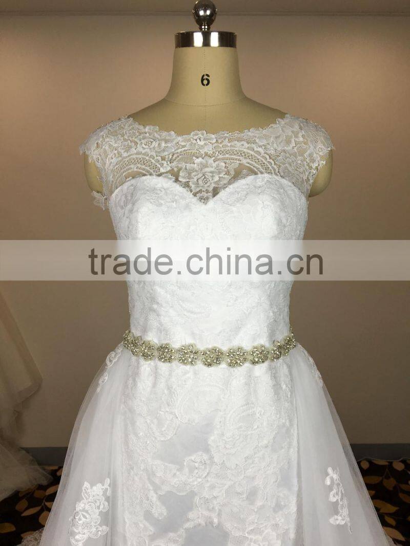 (MY20160602) Lace Mermaid Wedding Dresses With Detachable Train 2016