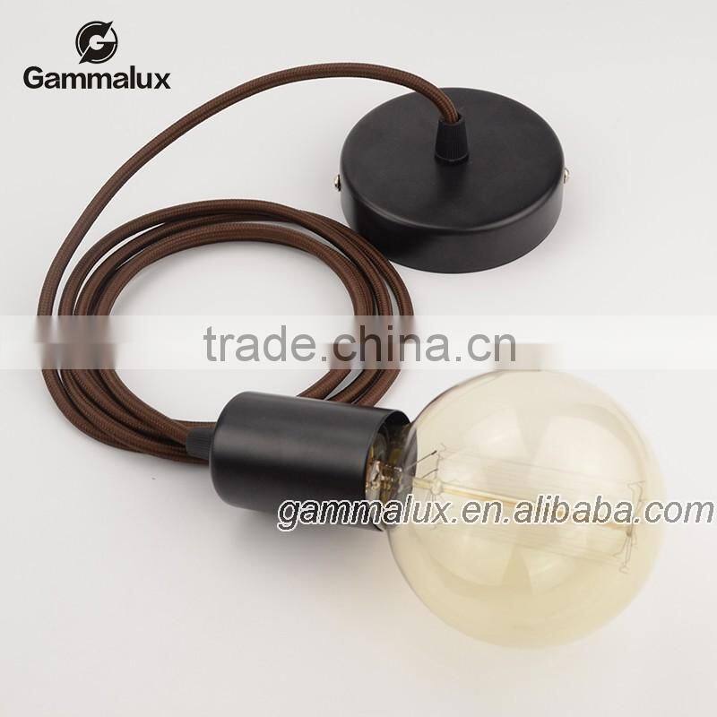 Pendant Lamp Cord Set with Ceiling Rose Modern Edison Bare Bulb Cord Set