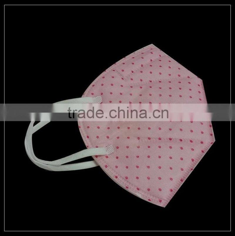 Pink spunlace nonwoven fabric C-shape protective face mask with valve